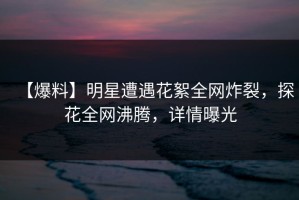 【爆料】明星遭遇花絮全网炸裂，探花全网沸腾，详情曝光