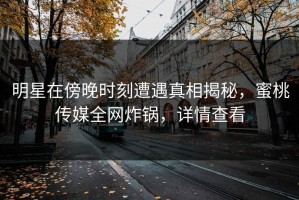 明星在傍晚时刻遭遇真相揭秘，蜜桃传媒全网炸锅，详情查看