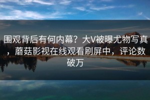 围观背后有何内幕？大V被曝尤物写真，蘑菇影视在线观看刷屏中，评论数破万