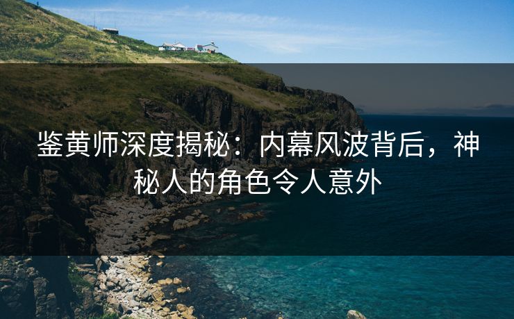 鉴黄师深度揭秘：内幕风波背后，神秘人的角色令人意外