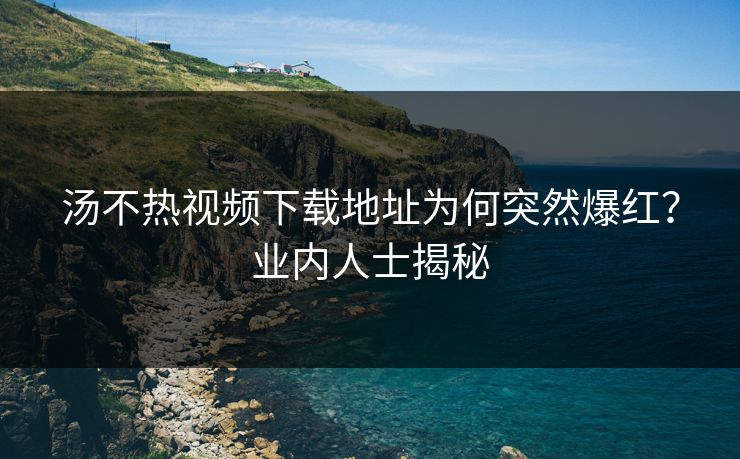 汤不热视频下载地址为何突然爆红？业内人士揭秘