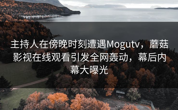 主持人在傍晚时刻遭遇Mogutv，蘑菇影视在线观看引发全网轰动，幕后内幕大曝光